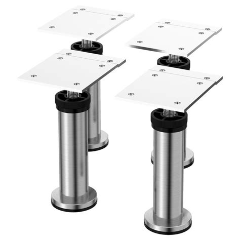 kitchen cabinets with stainless steel legs|adjustable steel table legs.